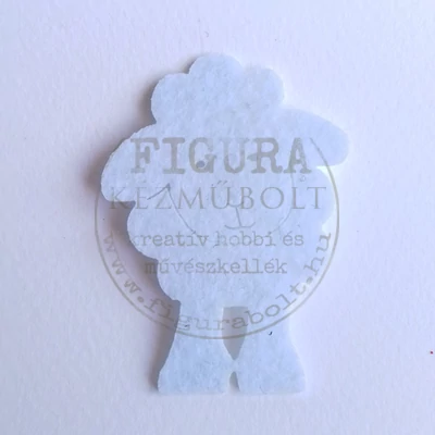 Filc dekorációs figura bárány 60mm (fehér)