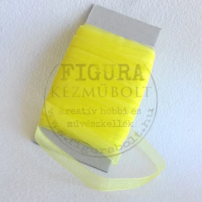 Organza szalag 10mm*1m - SÁRGA