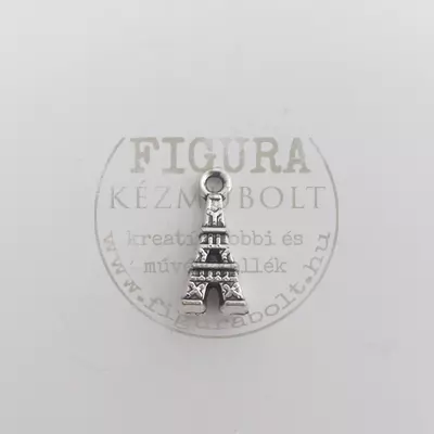 Fém medál ezüst Eiffel-torony 15*12mm