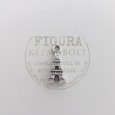 Fém medál ezüst Eiffel-torony 15*12mm