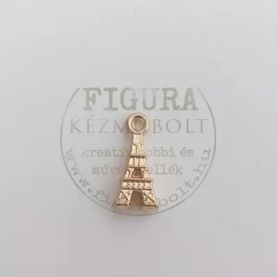 Fém medál arany Eiffel-torony 15*12mm