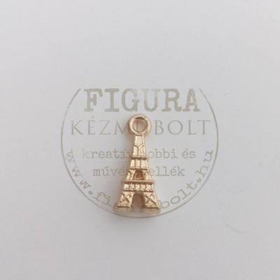 Fém medál arany Eiffel-torony 15*12mm