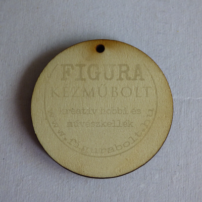 Fa fülbevaló- vagy medál alap kerek furattal 40mm