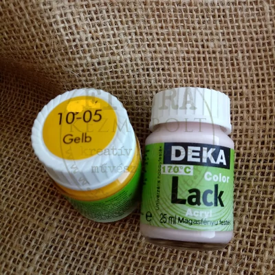 Deka Lakk fényes akril 25ml - SÁRGA