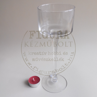 Üveg kehely 60*90mm / 25cm magas