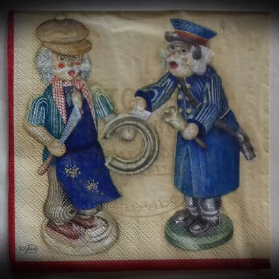 Dekor szalvéta 206 Két diótörő figura