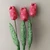 Textil tulipán 17-20cm - Piros